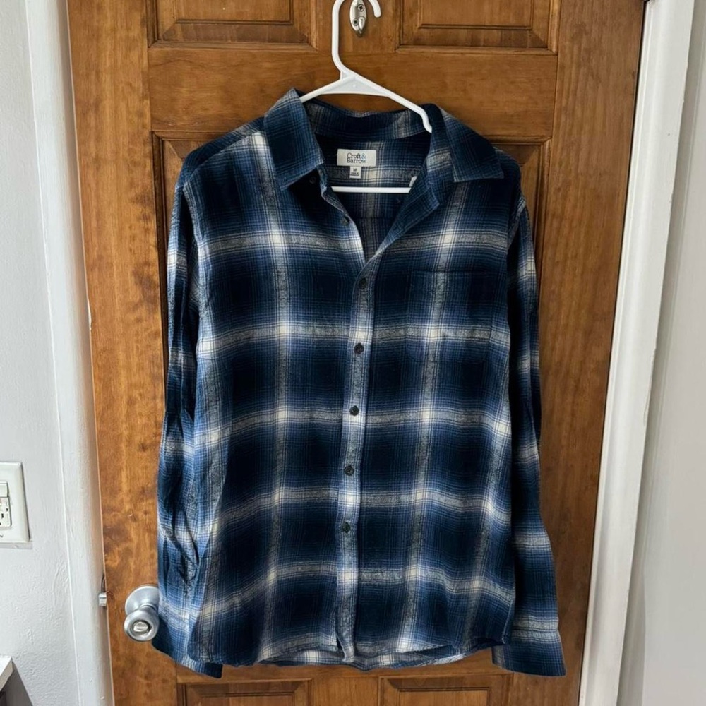 Croft & Barrow blue plaid flannel